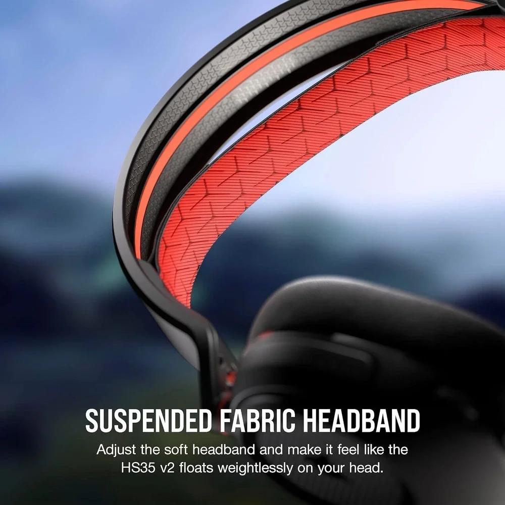 Corsair HS35 v2 Wired Gaming Headset Red 3.5mm Jack PC‎ PS5 Xbox Switch